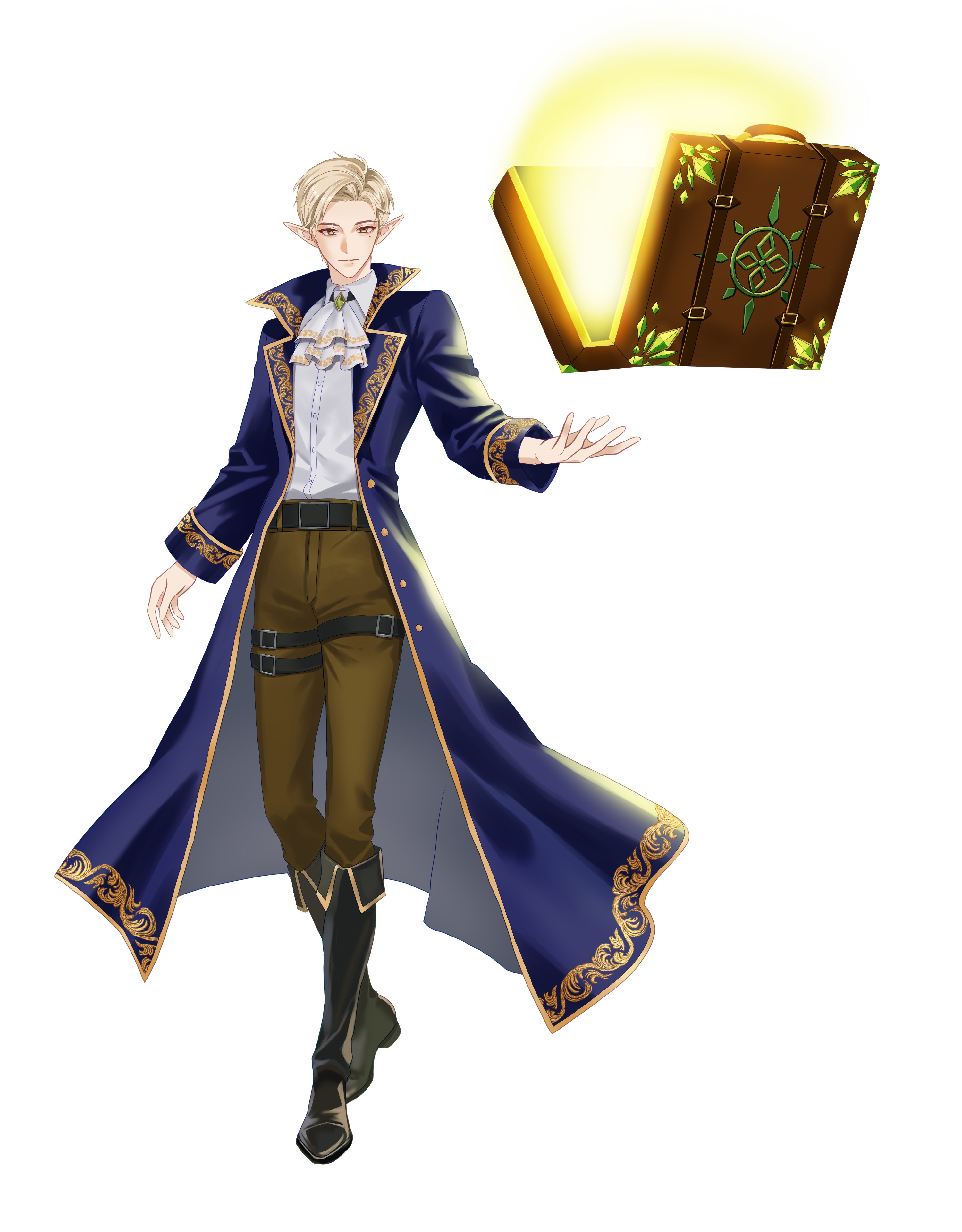 실반 모로즈 전신 캐릭터 시트, 제복을 입고 서 있는 모습 (롱캣님 아트)